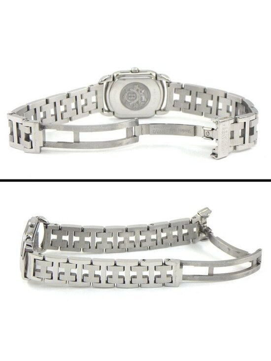 Hermes Watch Rari White Dial Link Bracelet SS Quartz Analog main image 5